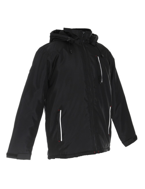Promostars Herrenjacke NEW FOREST BLACK, gesticktes Siebdrucklogo