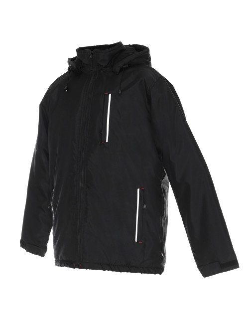 Promostars Herrenjacke NEW FOREST BLACK, gesticktes Siebdrucklogo