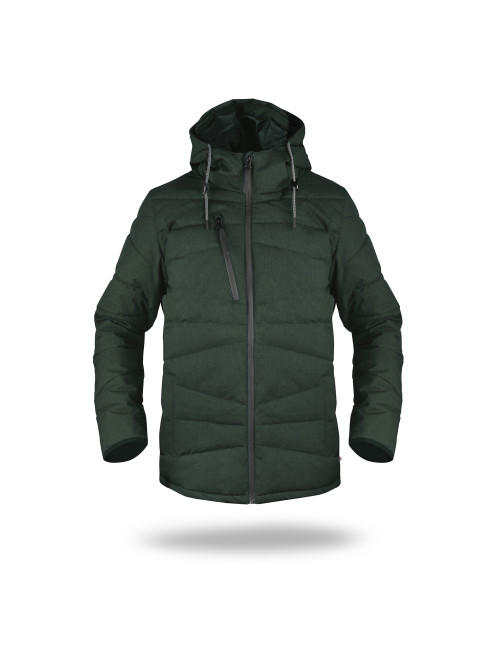 CRIMSON CUT JACKET Men`s STITCH DARK GREEN MELANGE DTG print embroidery