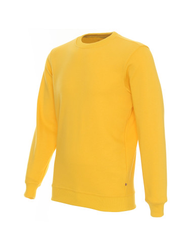 Promostars Herren-SWEATSHIRT WEEKEND YELLOW mit DTG-Stickerei und Siebdruck-Logo