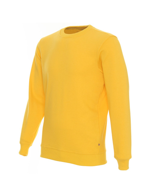 Promostars Herren-SWEATSHIRT WEEKEND YELLOW mit DTG-Stickerei und Siebdruck-Logo