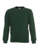 Promostars Herren-SWEATSHIRT WEEKEND GREEN BOTTLE mit aufgesticktem Siebdruck-Logo