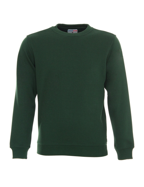 Promostars Men`s SWEATSHIRT WEEKEND BOTTLE GREEN embroidery silkscreen logo