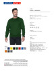 Promostars Men`s SWEATSHIRT WEEKEND BOTTLE GREEN embroidery silkscreen logo