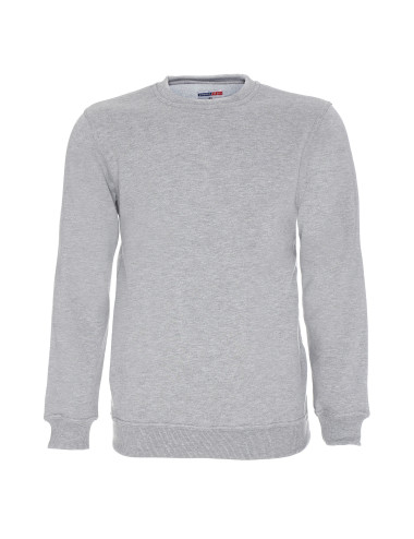 Promostars Men`s SWEATSHIRT WEEKEND LIGHT GRAY MELANGE embroidery logo print