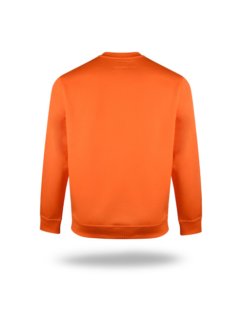 Promostars Men`s SWEATSHIRT WEEKEND ORANGE embroidery silkscreen logo print