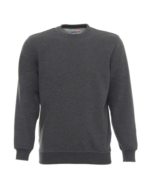 Promostars WEEKEND SWEATSHIRT für Herren, DUNKELGRAU MELANGE, Stickerei, Logodruck