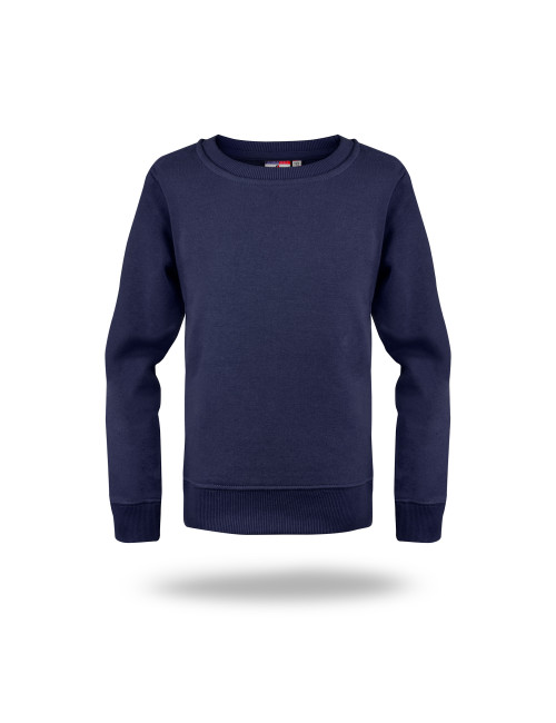 Promostars Women`s SWEATSHIRT WEEKEND KID NAVY blue embroidery silkscreen print