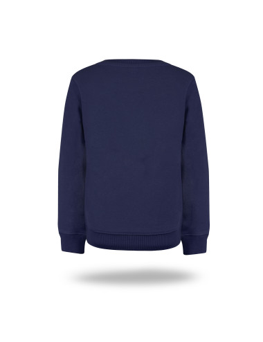 Promostars Women`s SWEATSHIRT WEEKEND KID NAVY blue embroidery silkscreen print