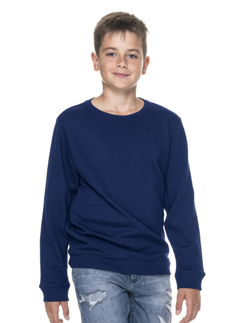 Promostars Damen SWEATSHIRT WEEKEND KID NAVY BLUE mit Siebdruckstickerei