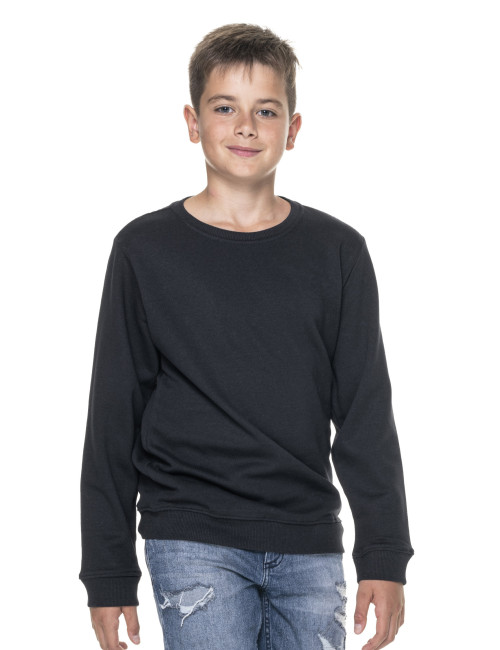 Promostars Damen-SWEATSHIRT WEEKEND KID BLACK mit Stickerei und Siebdruck-Logo