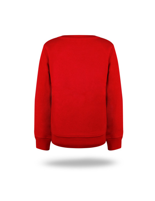 Promostars Damen-SWEATSHIRT WEEKEND KID RED mit aufgesticktem Siebdrucklogo