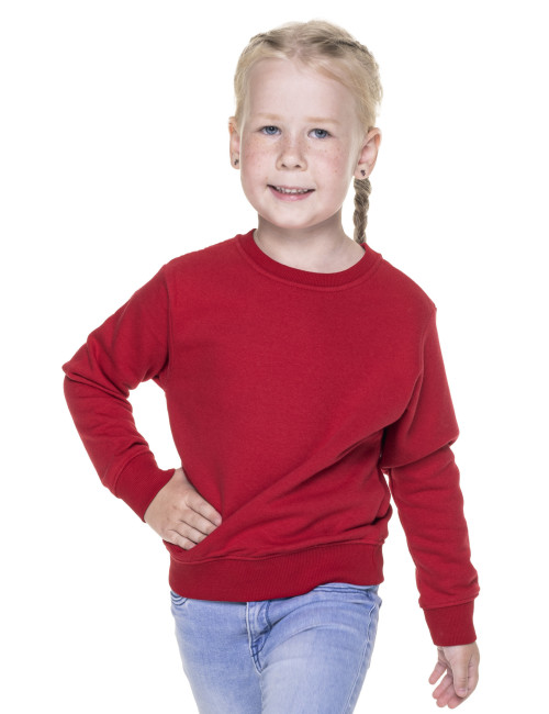 Promostars Damen-SWEATSHIRT WEEKEND KID RED mit aufgesticktem Siebdrucklogo