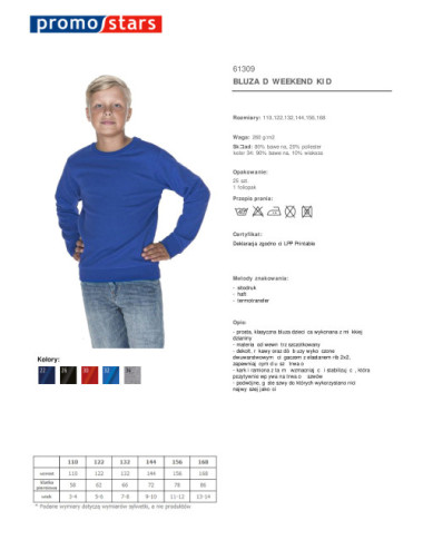 Damen-Sweatshirt „Weekend Kid“ in Kornblumenblau von Promostars