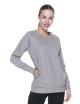 Promostars SISTER SWEATSHIRT für Damen, HELLGRAU MELANGE, Stickerei, Siebdruck