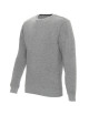 GEFFER HERREN-SWEATSHIRT 600 HELLGRAU MELANGE, Siebdruck, Logo-Stickerei