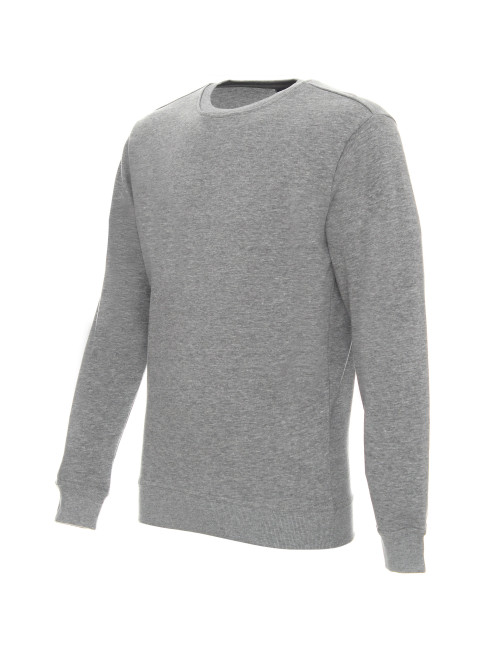 GEFFER Men`s Sweatshirt 600 LIGHT GRAY MELANGE print silkscreen logo embroidery