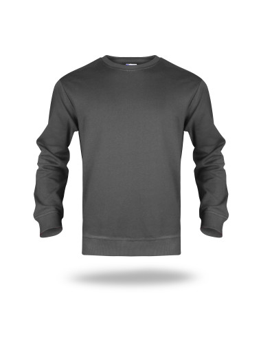 Geffer Men`s SWEATSHIRT 600 GRAY under print logo embroidery