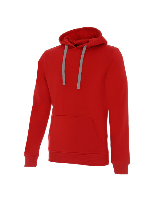 GEFFER SWEATSHIRT Herren 620 RED DTG-Druck, Siebdruck, Logo-Stickerei