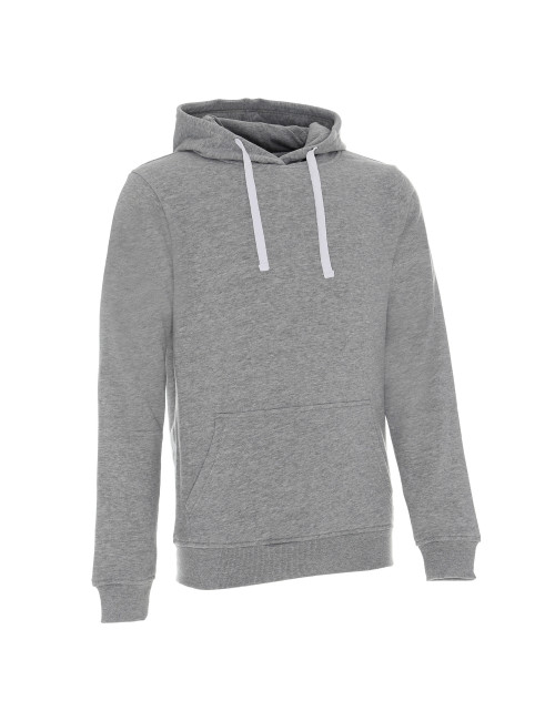 GEFFER Men`s Sweatshirt 620 LIGHT GRAY MELANGE Embroidery Screen Print Logo Print