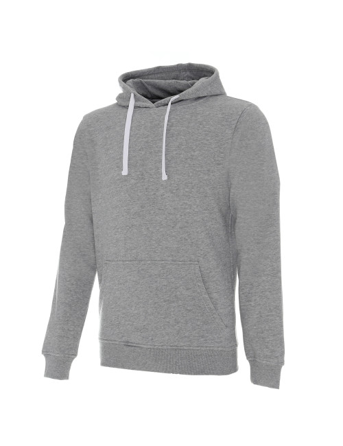 GEFFER Men`s Sweatshirt 620 LIGHT GRAY MELANGE Embroidery Screen Print Logo Print