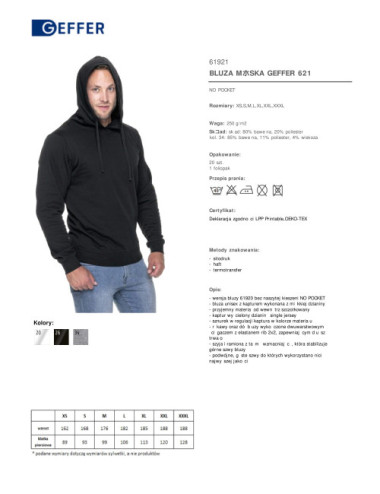 Men`s sweatshirt 621 black Geffer