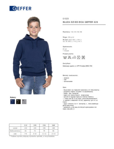Kinder-Sweatshirt 629 marineblau Geffer