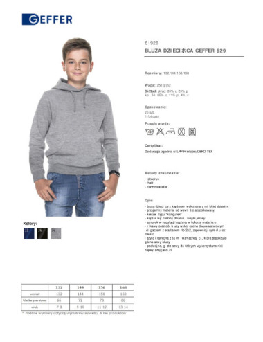 Children`s sweatshirt 629 light gray melange Geffer