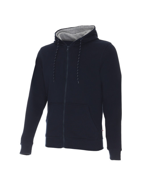 Promostars Men`s SWEATSHIRT WAFFLE NAVY embroidery screen printing logo DTF printing