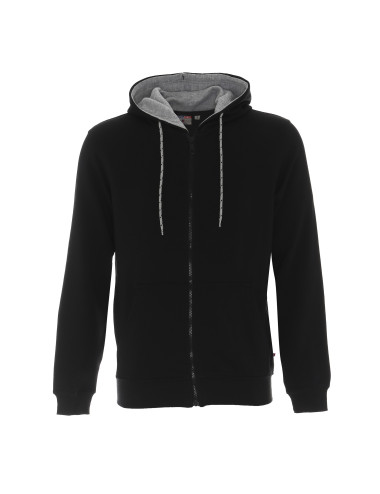 Promostars Herren SWEATSHIRT WAFFLE BLACK Stickerei DTF-Drucklogo für Unternehmen