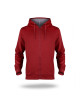 Promostars Men`s SWEATSHIRT WAFFLE DARK RED Embroidery silkscreen logo