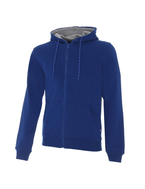 Promostars Men`s SWEATSHIRT WAFFLE CORNFLOWER embroidery DTG print silkscreen logo