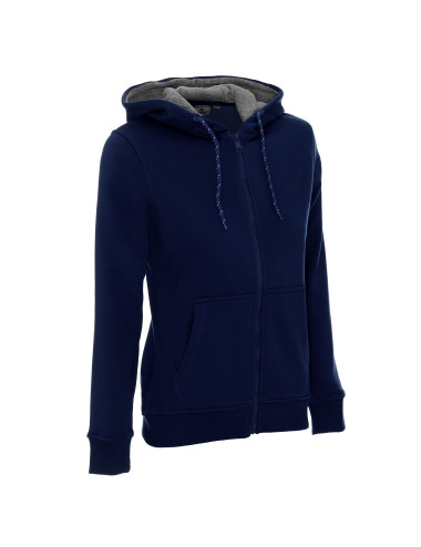 Promostars Damen SWEATSHIRT COOKIE NAVY BLUE Stickerei Siebdruck Logo DTF-Druck