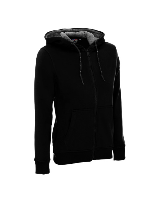 Promostars Damen-SWEATSHIRT COOKIE BLACK mit Siebdruck-Logo-Aufdruck