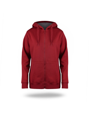 Promostars COOKIE SWEATSHIRT für Damen, DUNKELROT, Siebdruck-Logo