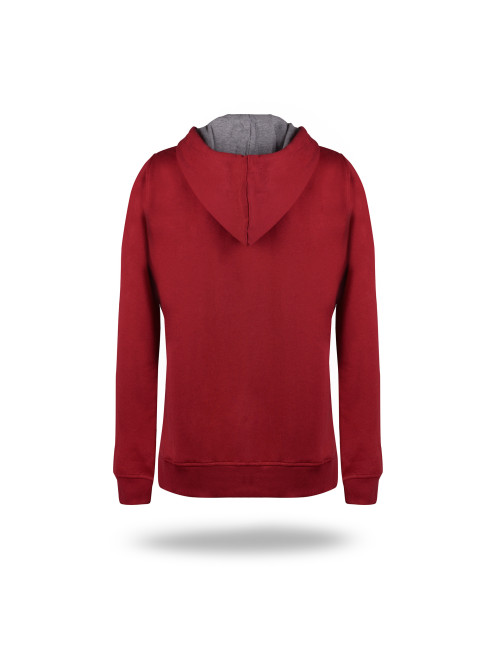 Promostars Women`s SWEATSHIRT COOKIE DARK RED logo silkscreen print