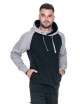 Promostars MEN`S URBAN BLACK/LIGHT GRAY MELANGE SWEATSHIRT with custom logo