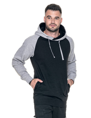 Men`s urban black/light gray melange sweatshirt Promostars