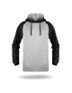Promostars HERREN-SWEATSHIRT URBAN LIGHT GREY MELANGE/BLACK Stickerei DTF-Druck