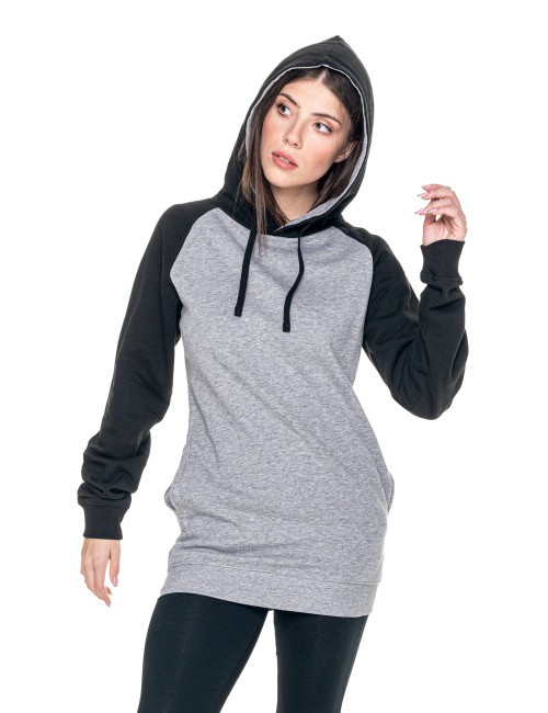 Promostars URBAN MEN`S SWEATSHIRT LIGHT GRAY MELANGE/BLACK embroidery dtf print