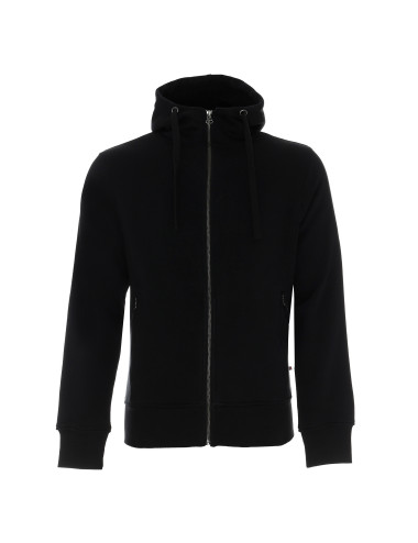 CRIMSON CUT Herren-SWEATSHIRT BISON BLACK, gesticktes Logo, Siebdruck