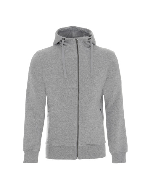 CRIMSON CUT SWEATSHIRT Men`s BISON LIGHT GRAY MELANGE embroidery silkscreen logo