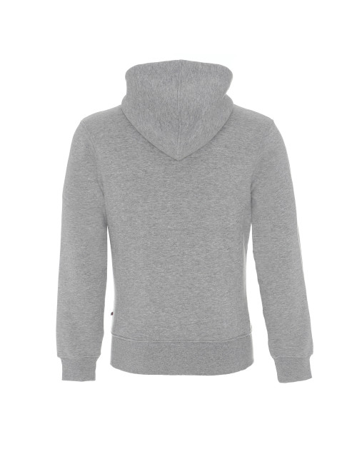 CRIMSON CUT HERREN-SWEATSHIRT BISON HELLGRAU MELANGE, gesticktes Siebdruck-Logo