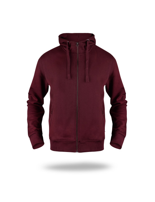 CRIMSON CUT Herren SWEATSHIRT BISON RED WINE Stickdruck Siebdruck Logo