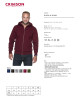CRIMSON CUT Herren SWEATSHIRT BISON RED WINE Stickdruck Siebdruck Logo