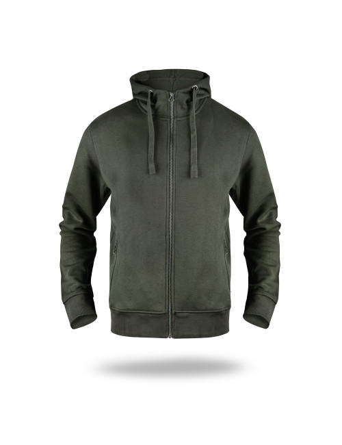 CRIMSON CUT HERREN-SWEATSHIRT BISON FOREST GREEN, Stickerei, Siebdruck, Logo-Druck