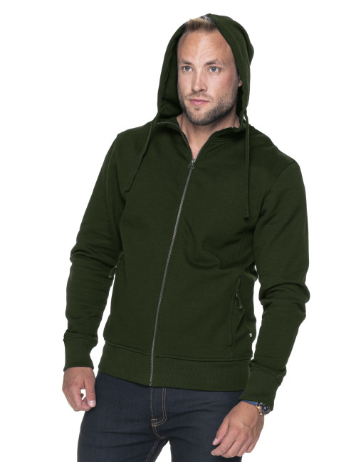 CRIMSON CUT HERREN-SWEATSHIRT BISON FOREST GREEN, Stickerei, Siebdruck, Logo-Druck