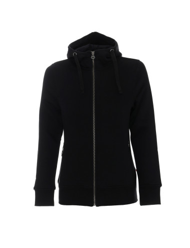 CRIMSON CUT Damen SWEATSHIRT LADIES` BISON BLACK Stickerei-Siebdruck