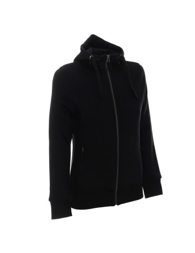 CRIMSON CUT Damen SWEATSHIRT LADIES` BISON BLACK Stickerei-Siebdruck