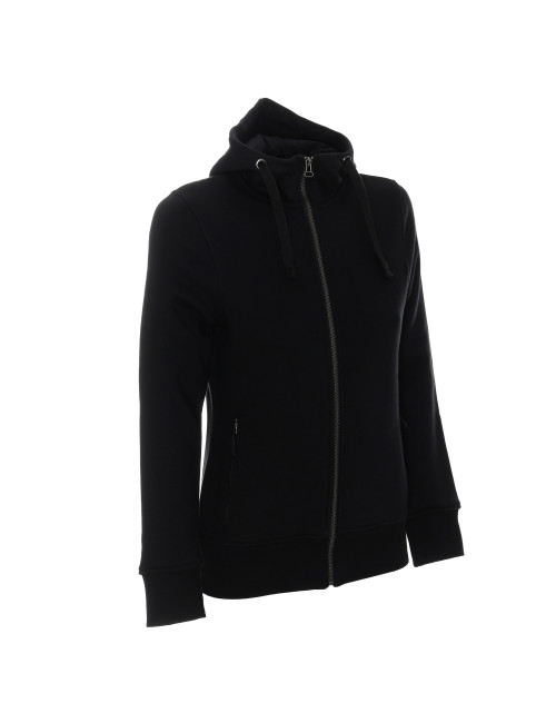 CRIMSON CUT Damen SWEATSHIRT LADIES` BISON BLACK Stickerei-Siebdruck